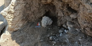 An 1800-year-old statue head at the Ancient Smyrna Theater.