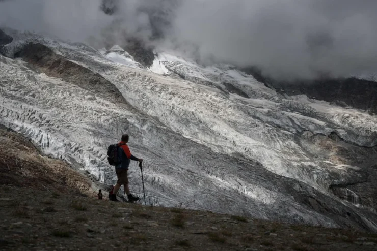 Human bones discovered amid melting glaciers in Switzerland