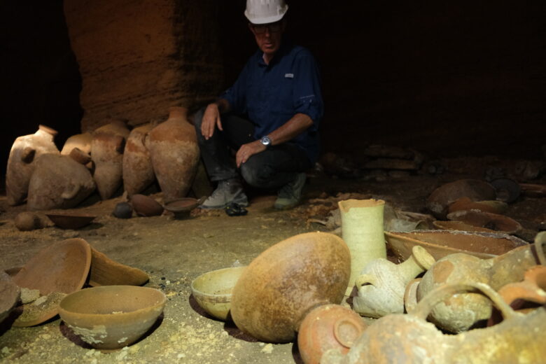 On the Israeli coast, an intact burial cave from the reign of Ramesses II was found