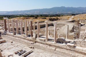 A 1500 year old stone cutting workshop, excavations of Tripolis.