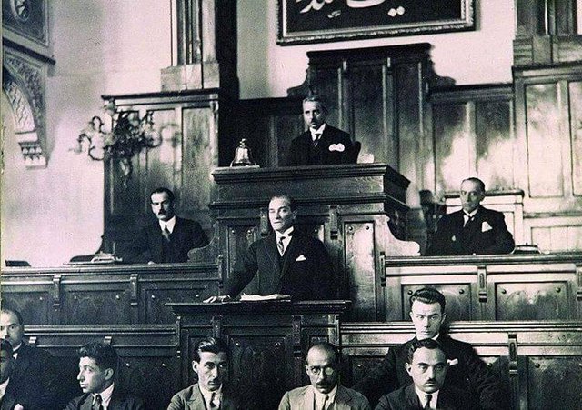 When Atatürk proclaimed the Republic.