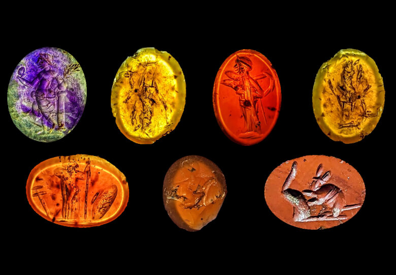 Roman engraved gems found around Hadrian's wall.