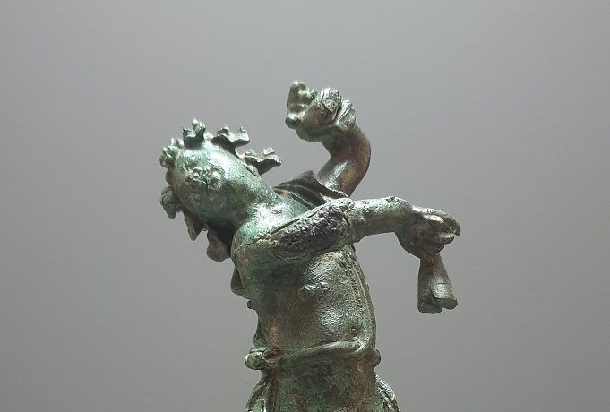 Copper statuette of a dancing Satyr found on the island of Lefkada.