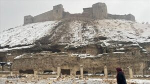 Gaziantep Castle damaged in the earthquake.