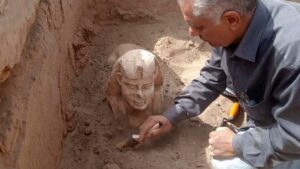 Smiling Sphinx found in Egypt.