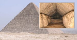 A secret corridor found in the Great Pyramid of Giza.