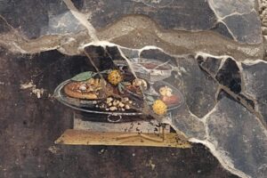 Fresco depicting ancient version of pizza found.