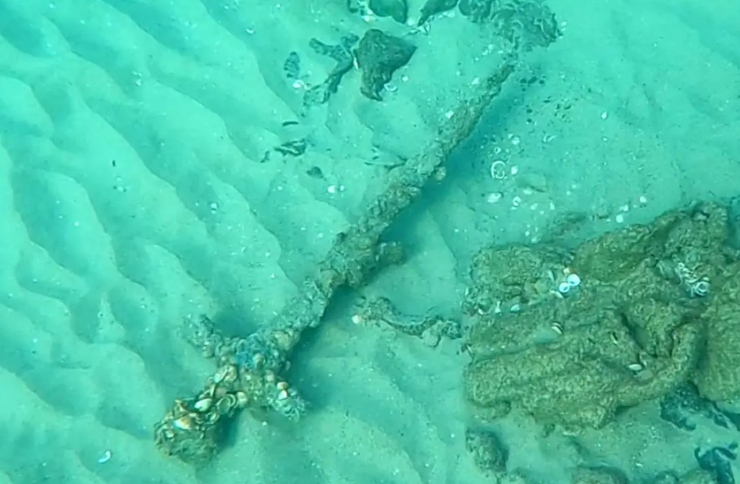 A medieval sword was discovered on seabed was likely lost during a naval battle.