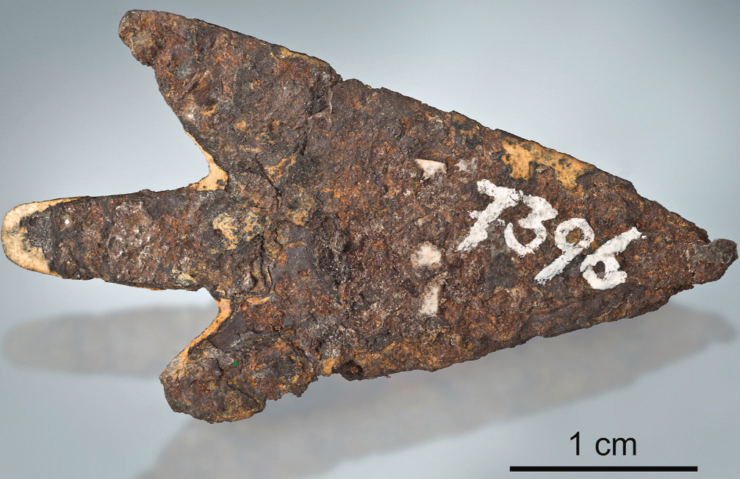 Arrowhead at Bern History Museum found to be made from meteoritic iron.