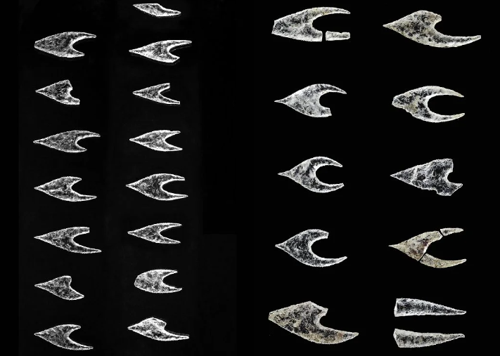 Examples of weapons made from rock crystals.