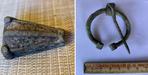 Viking era bronze buckle found in Gotland, Sweden.